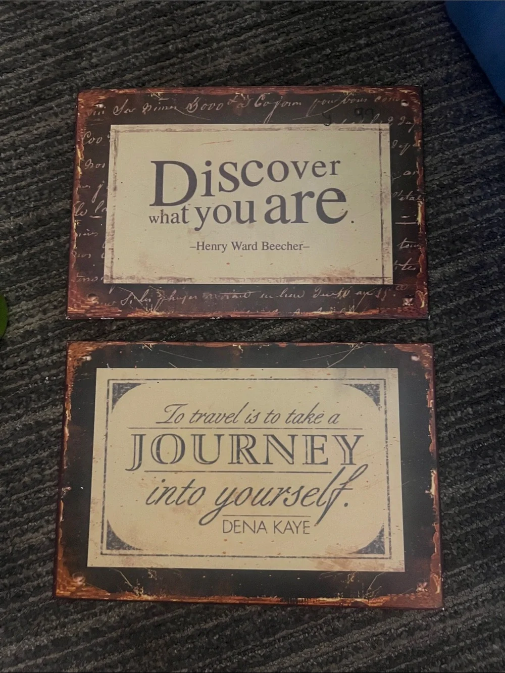 Discover What You Are / Journey Inspirational Wall Plaques - Metal Signs 538